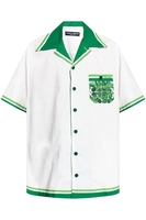 DOLCE & GABBANA CONTRAST POCKET BOWLING SHIRT Size: 39,  colour: WH