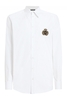DOLCE & GABBANA CREST COTTON SHIRT Size: 39,  colour: WHITE