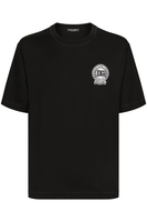DOLCE & GABBANA CREST COTTON T SHIRT Size: 48,  colour: BLACK