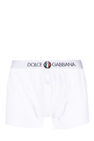 DOLCE & GABBANA DG CREST BOXER SHORTS Size: 3,  colour: WHITE