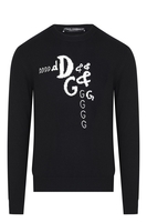 DOLCE & GABBANA DG GRAFFITI SWEATER Size: 50,  colour: BLACK