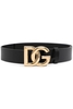 DOLCE & GABBANA DG INTERLOCK LEATHER BELT Size: 100,  colour: GOLD