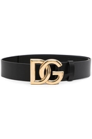 DOLCE & GABBANA DG INTERLOCK LEATHER BELT Size: 100,  colour: GOLD