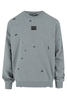 DOLCE & GABBANA DISTRESSED PLAQUE SWEATSHIRT Size: 48,  colour: GRE