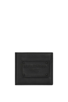 DOLCE & GABBANA EMBOSSED PLAQUE WALLET Size: One,  colour: BLACK