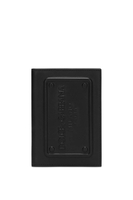 DOLCE & GABBANA EMBOSSED PLAQUE WALLET Size: One,  colour: BLACK