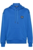 DOLCE & GABBANA ESSENTIALS PLAQUE HOODED TOP Size: 46,  colour: BLU