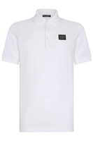 DOLCE & GABBANA ESSENTIALS PLAQUE POLO Size: 48,  colour: WHITE