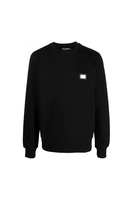 DOLCE & GABBANA ESSENTIALS PLAQUE SWEATSHIRT Size: 48,  colour: BLA