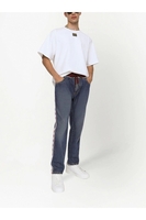 DOLCE & GABBANA FABRIC MIX JEANS Size: 50,  colour: BLUE