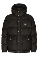 DOLCE & GABBANA HOODED DOWN JACKET Size: 52,  colour: BLACK