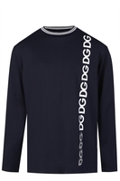 DOLCE & GABBANA KIDS VERTICAL LOGO T SHIRT Size: 8,  colour: NAVY
