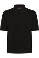 DOLCE & GABBANA KNITTED POLO Size: 52,  colour: BLACK