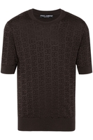 DOLCE & GABBANA KNITTED SHORT SLEEVE SWEATER Size: 48,  colour: BUR
