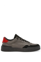 DOLCE & GABBANA LEATHER LOW SNEAKERS Size: 41,  colour: GREY