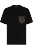 DOLCE & GABBANA LEATHER POCKET T SHIRT Size: 48