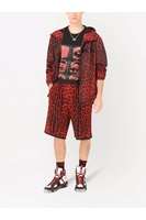 DOLCE & GABBANA LEOPARD HOODIE Size: 50,  colour: RED
