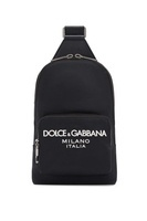 DOLCE & GABBANA LOGO EMBELLISHED MESSENGER BAG Size: One,  colour: