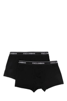 DOLCE & GABBANA LOGO WASITBAND 2 PACK BOXERS Size: 4,  colour: BLAC