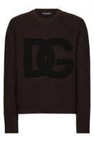 DOLCE & GABBANA MACRO DG LOGO SWEATER Size: M,  colour: BROWN