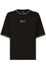 DOLCE & GABBANA OVER FIT NECK LOGO T SHIRT Size: M,  colour: BLACK