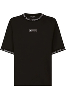 DOLCE & GABBANA OVER FIT NECK LOGO T SHIRT Size: XS,  colour: BLACK