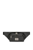 DOLCE & GABBANA OVER LOGO LEATHER WAISTBAG Size: One,  colour: BLAC