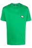 DOLCE & GABBANA PLAQUE COTTON T SHIRT Size: 48,  colour: GREEN