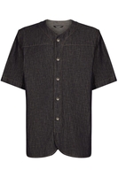 DOLCE & GABBANA PLAQUE DENIM BOWLING SHIRT Size: L,  colour: BLUE