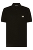 DOLCE & GABBANA PLAQUE POLO SHIRT Size: 48,  colour: BLACK