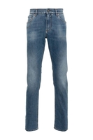 DOLCE & GABBANA PLAQUE WASED DENIM JEANS Size: 48,  colour: BLUE