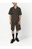 DOLCE & GABBANA PRINTED LONG SHORTS Size: 48,  colour: BLACK