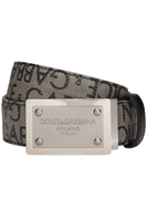 DOLCE & GABBANA REVERSIBLE OVER LOGO BELT Size: 95,  colour: BROWN