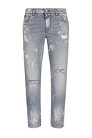 DOLCE & GABBANA VINTAGE DENIM PLAQUE JEANS Size: 52,  colour: BLUE