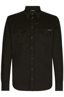DOLCE & GABBANA WESTERN BRANDED SHIRT Size: 40,  colour: BLACK