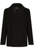 DOLCE & GABBANA WOOL PLAQUE PEACOAT Size: 50,  colour: BLACK