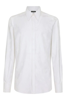 DOLCE & GABBANA WOVEN LOGO FORMAL SHIRT Size: 41,  colour: WHITE