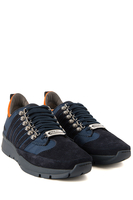 Dsquared Contrast Stripe Navy & Blue Suede Trainers