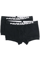 DSQUARED2 2 PACK COTTON BOXERS Size: M,  colour: BLACK