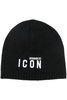 DSQUARED2 BE ICON KNITTED HAT Size: One,  colour: BLACK