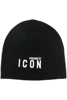DSQUARED2 BE ICON KNITTED HAT Size: One,  colour: BLACK