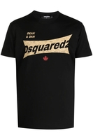 DSQUARED2 BRANDED COTTON T SHIRT Size: L,  colour: BLACK