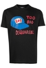 DSQUARED2 CAP PRINTED T SHIRT Size: M,  colour: BLACK