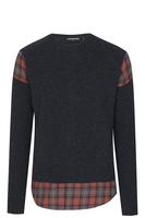 DSQUARED2 CHECK INSERT KNITWEAR Size: M,  colour: BLACK