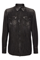 DSQUARED2 CLASSIC WESTERN DENIM SHIRT Size: 48,  colour: BLACK