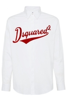 DSQUARED2 COLLEGE BRANDING COTTON SHIRT Size: 50,  colour: WHITE