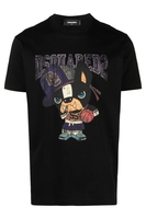 DSQUARED2 COOL FIT D2 DOG T SHIRT Size: XL,  colour: BLACK