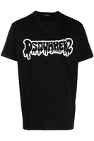 DSQUARED2 COOL FIT DRIP BRANDING T SHIRT Size: L,  colour: BLACK