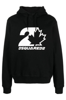 DSQUARED2 COOL FIT MAPLE LEAF HOODIE Size: S,  colour: BLACK