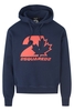 DSQUARED2 COOL FIT MAPLE LEAF HOODIE Size: XXL,  colour: NAVY